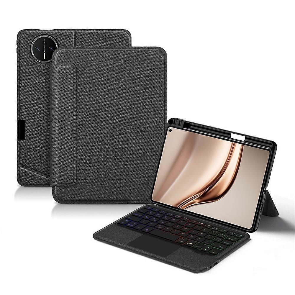 Compatible For Huawei MatePad Mini Leather Case + Bluetooth-Compatible Keyboard with Backlight Trackpad