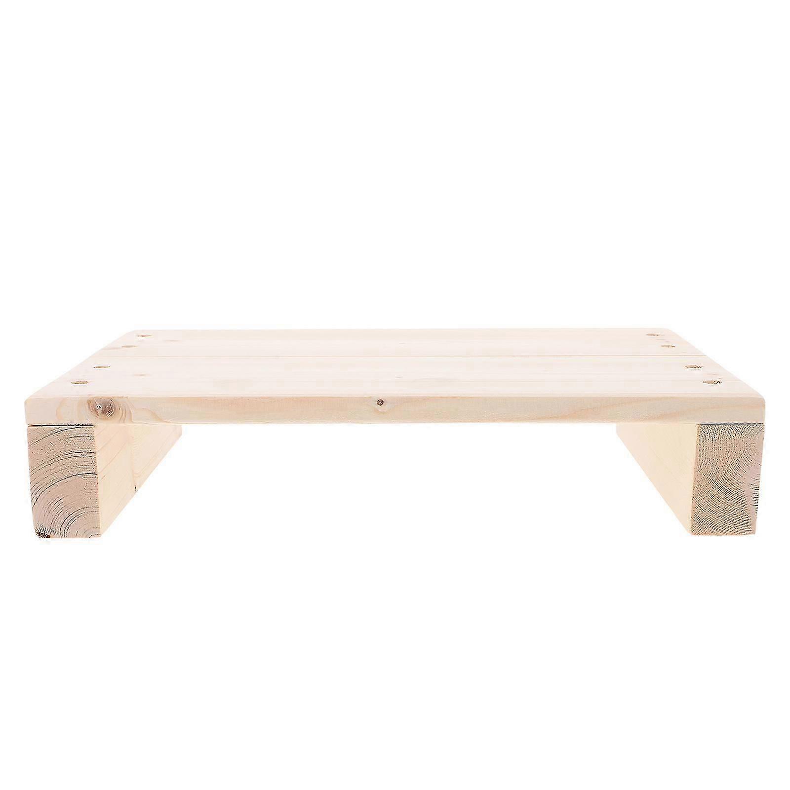 Drewniany podnóżek ergonomiczny do użytku wewnątrz, khaki, 30x20x6 cm, 1 zestaw