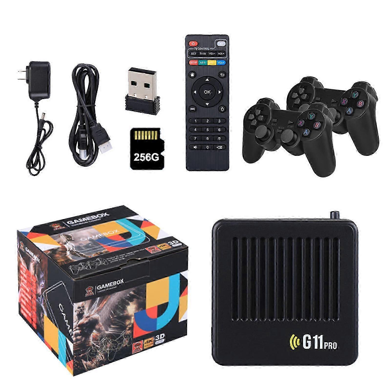 G11 Pro Game Box 4k Hd Tv Game Stick Console de jeux vidéo Built In 40000 + Retro Games Portable Game Player Wireless Gamepad 25-26s
