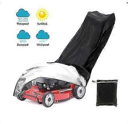 Mower Cover - Lawn Mower Cover Waterproof  Pu Lined Elasticated Hem Waterproof