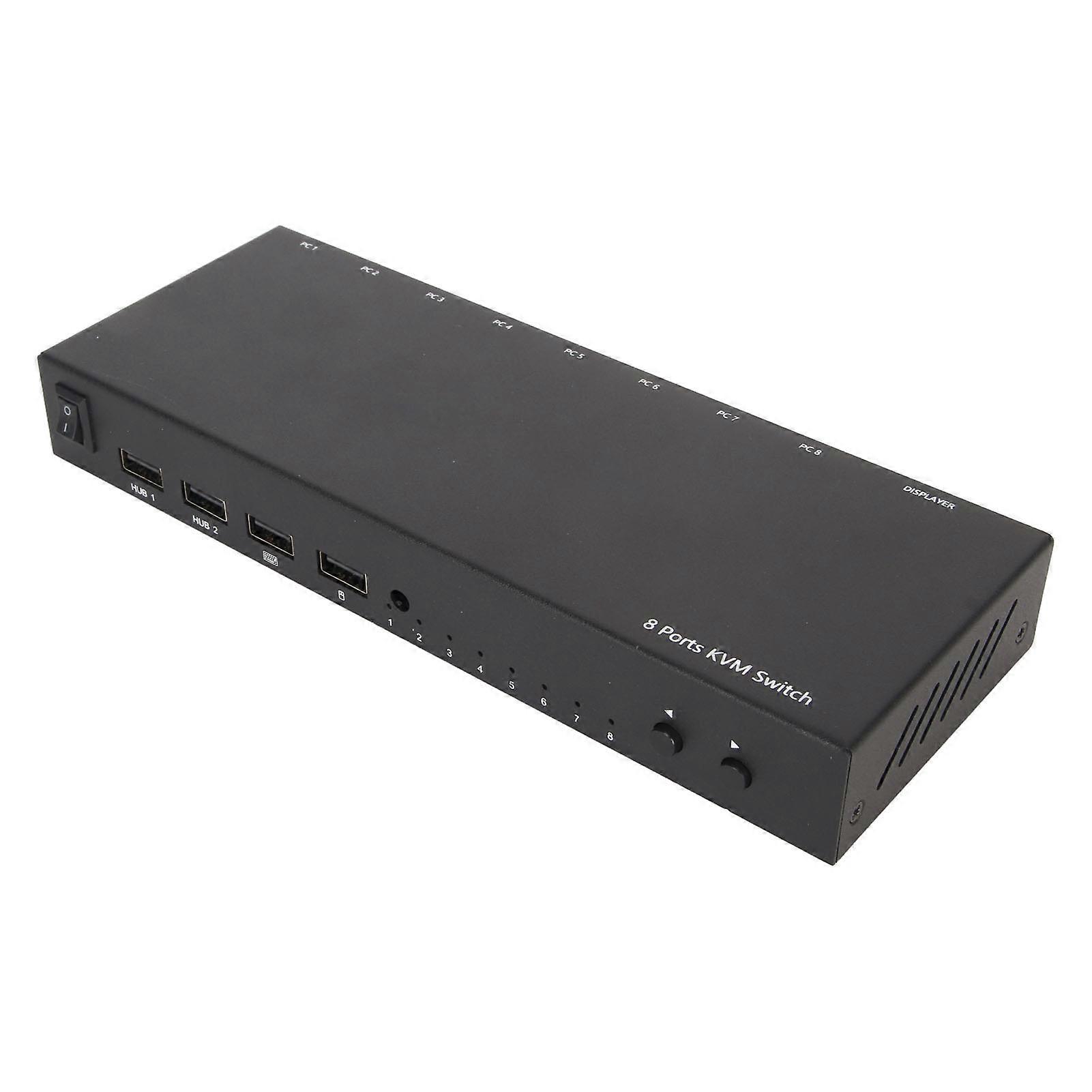 USB KVM Switch 8 Ports 4K 30Hz 3D 1080P DDC Function Remote Control HD KVM Switcher for Keyboard Mouse Computer 