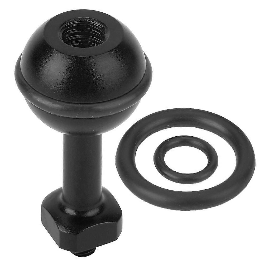Diving Bracket Action Camera Ball Head Base Fill Light Holder Mount 1/4'' Screw (black)