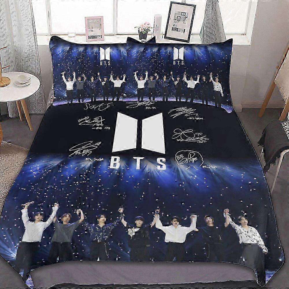 D93 Kpop Bts Girl Duvet Cover Set, Soft Comfortable Bedding Sets, 3 Pieces Ultra Soft Comforter Cover Set Fv93