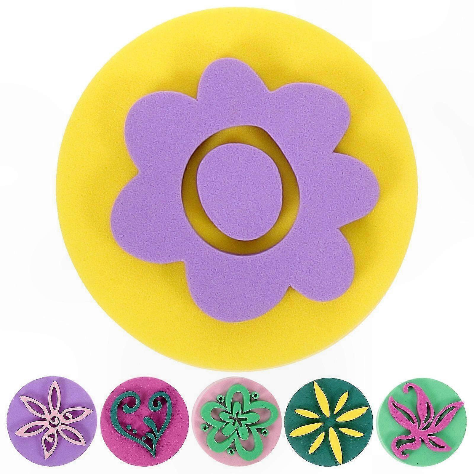 6-Pack Art Sponges for Creative Stamping and Drawing Fun