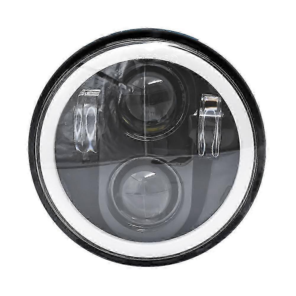 Farol LED de 5,75 polegadas com anel DRL Halo compatível com Harley Iron 883 Dyna