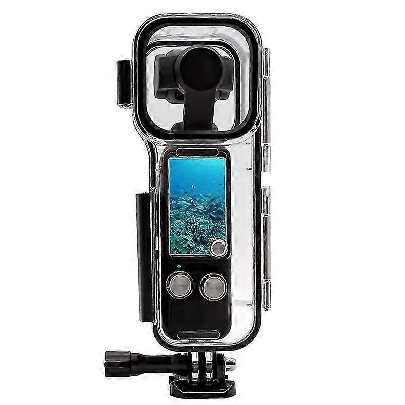 DJI Osmo Pocket 3用防水ハウジングケース、水中ダイビング保護シェル、ヘルメットブラケットと1/4ブラケットアクセサリー付きで最大45m防水