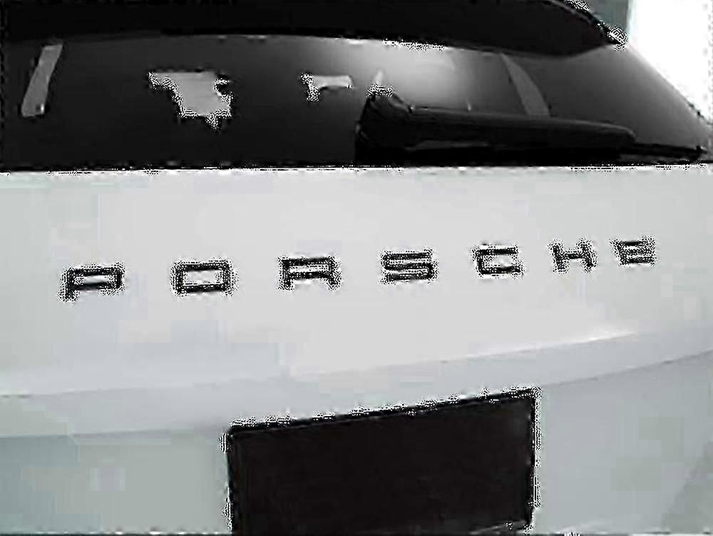 Gloss Black Porsche Lettering Rear Boot Badge Emblem For 911 Carrera Cayenne Turbo Gt3