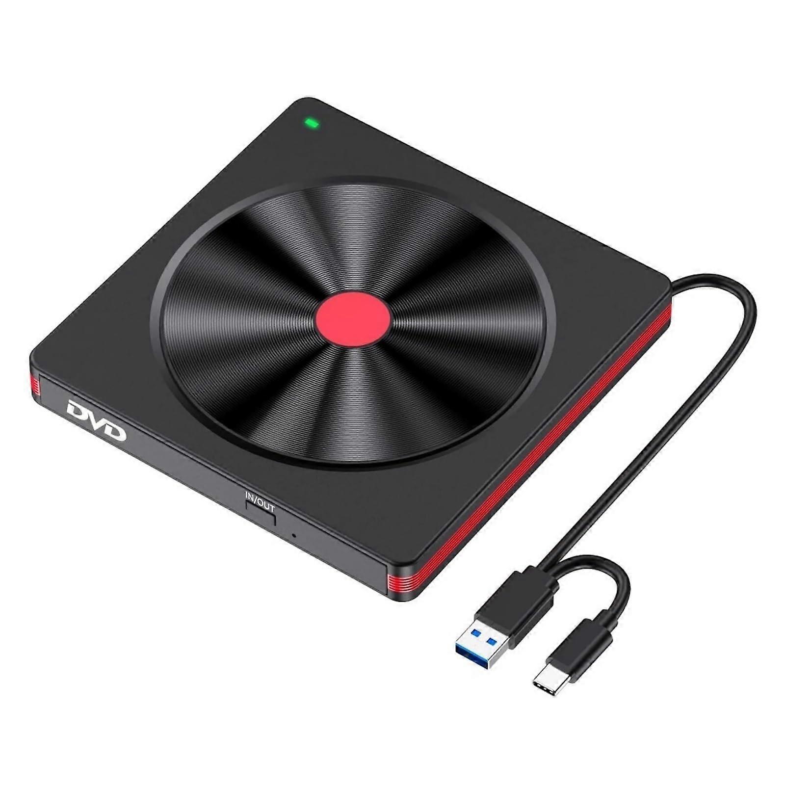 External CD/DVD Drive USB 3.0 CD/DVD +/RW Burner ROM Reader For PC Laptop Desktop