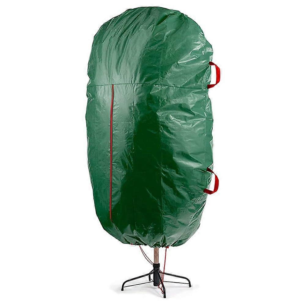 Upright Christmas Tree Storage Bag for 7 Ft Trees Polyester Cover Space Saving with Handles Green