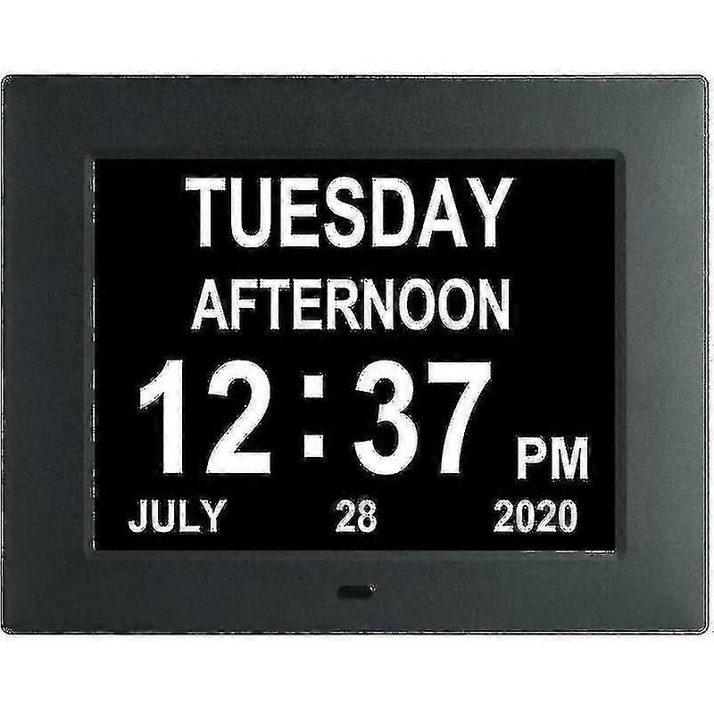 Digital Dementia Clock Calendar Clock Day Date Clock Large Display Large Clear Unabbreviated Time And Date