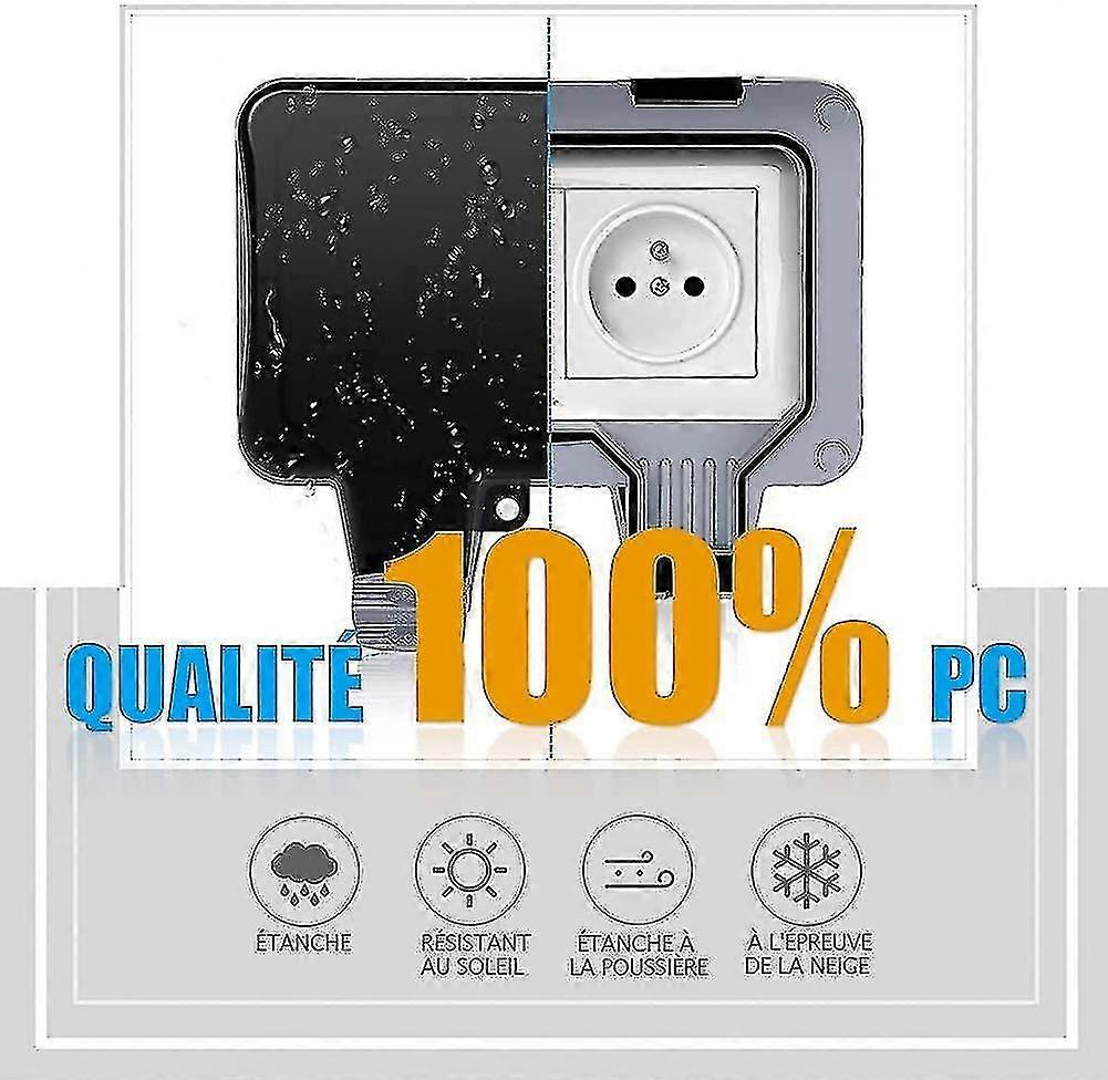Waterproof Socket Double Outdoor Electrical Socket Ip66 Waterproof Wall Socket