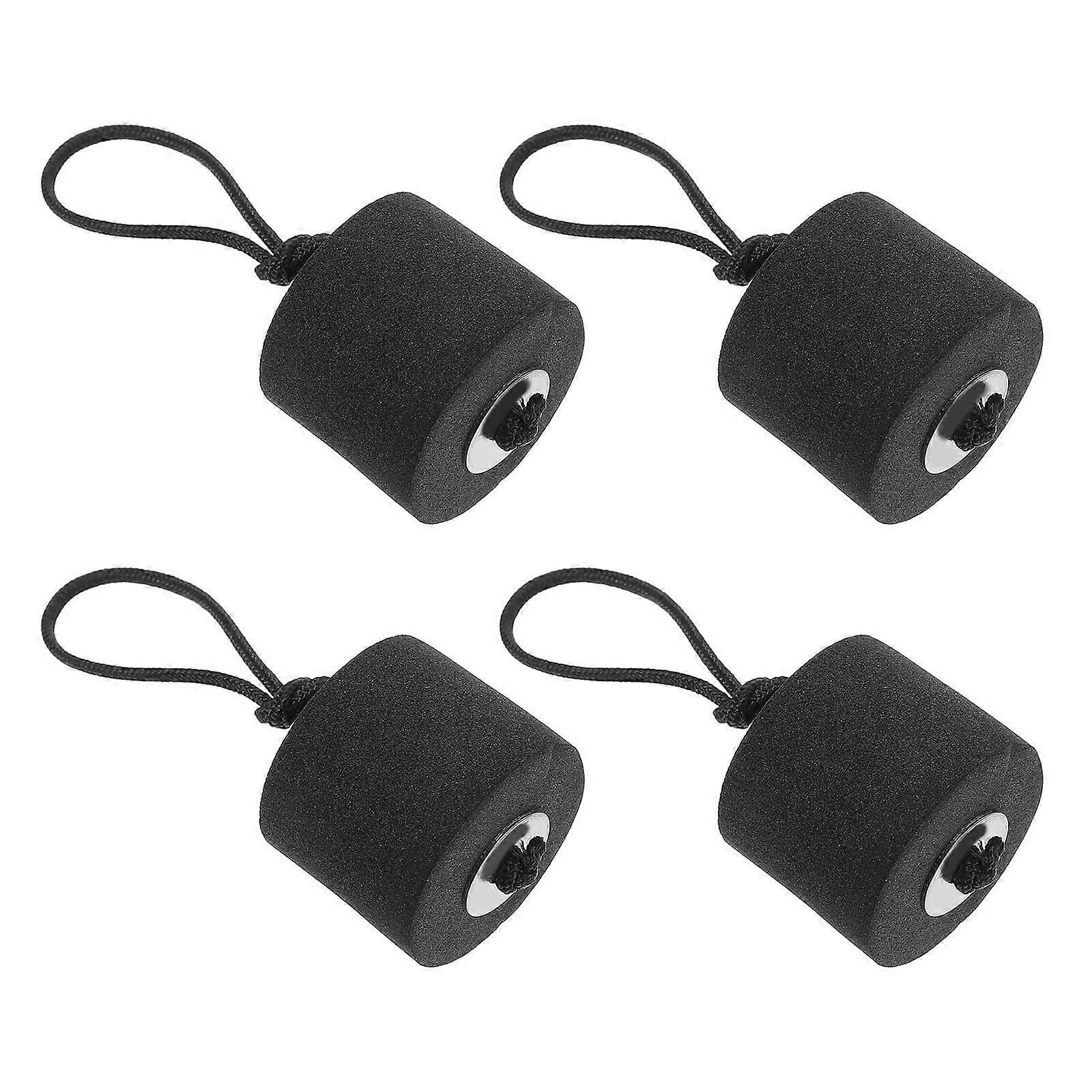 Black Kayak Scupper Plugs Kit Eva Material for Waterproof Drain Hole Blocking 4Pcs