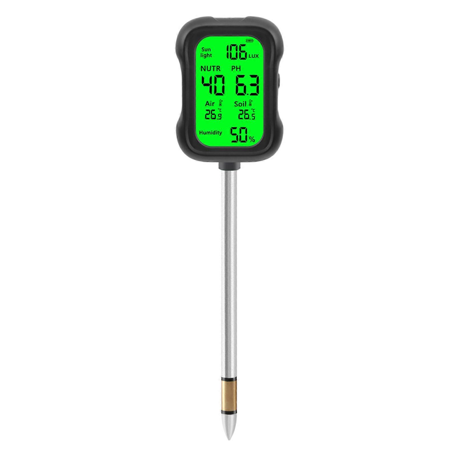 High Accuracy Soil Meter and Light Moisture Temperature Humidity Tester with ABS Construction for Agriculture Gardening Multicolor