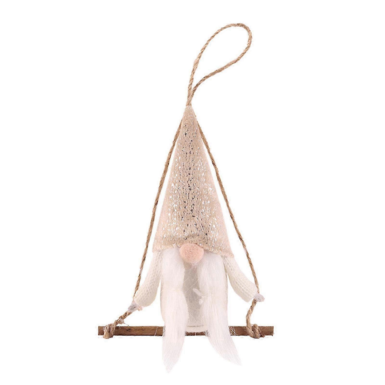 Scandinavian Gnome Doll with Plush Beard for Holiday Ornament