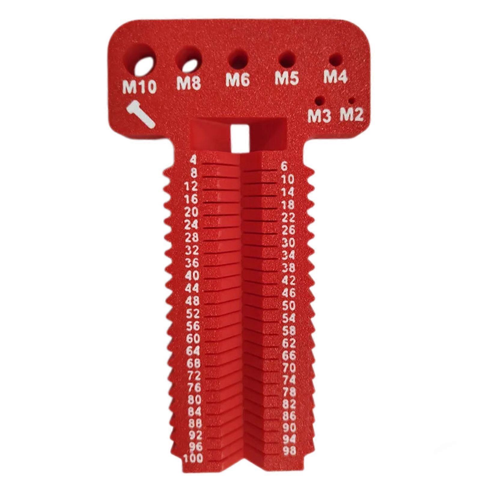 Metrics Bolt-Length Measuring Tool 4mm-100mm Sturdy construction for long-lasting use. Mechanic's workbench