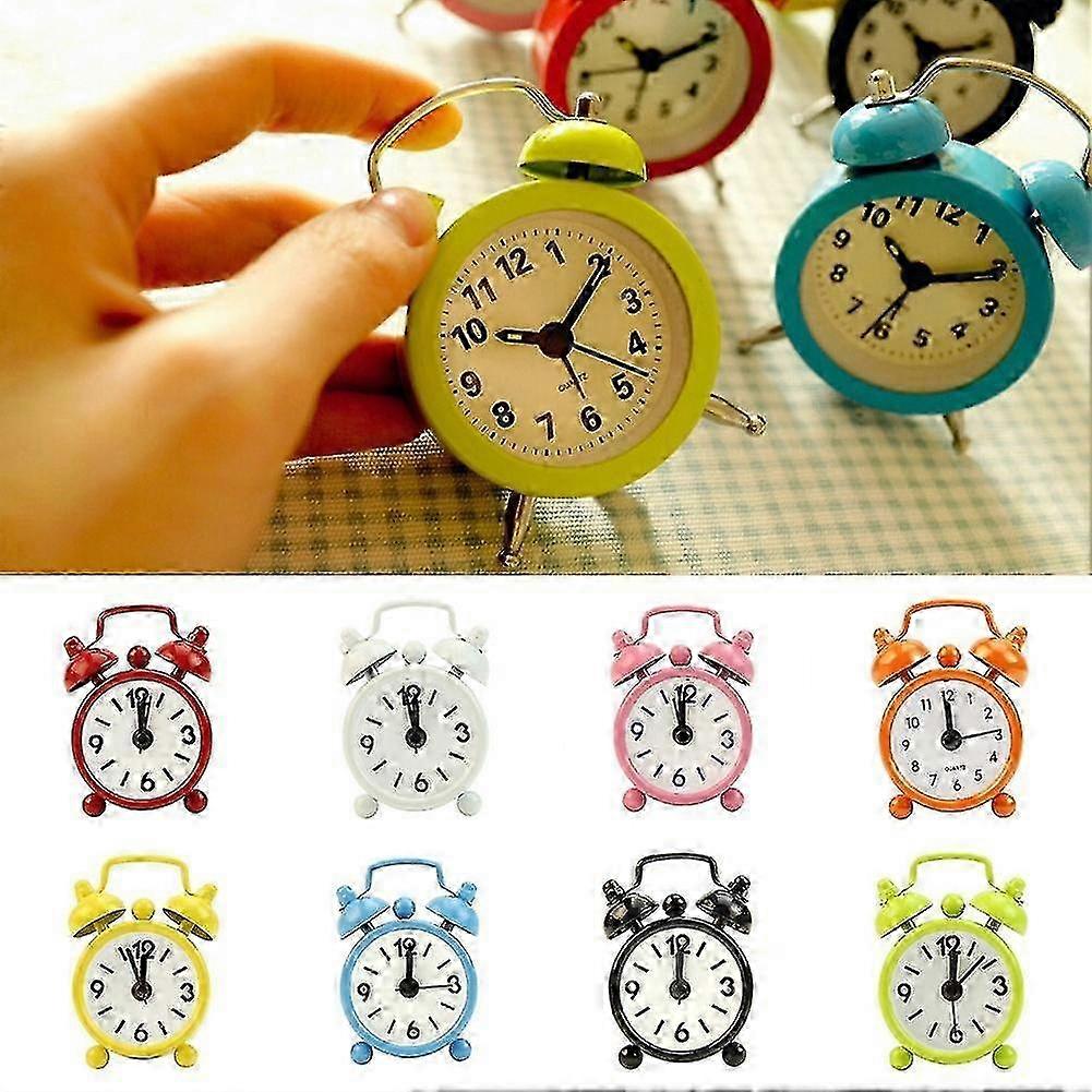 Vintage Style Round Alarm Clock - Battery Operated, Analog Display for Bedside