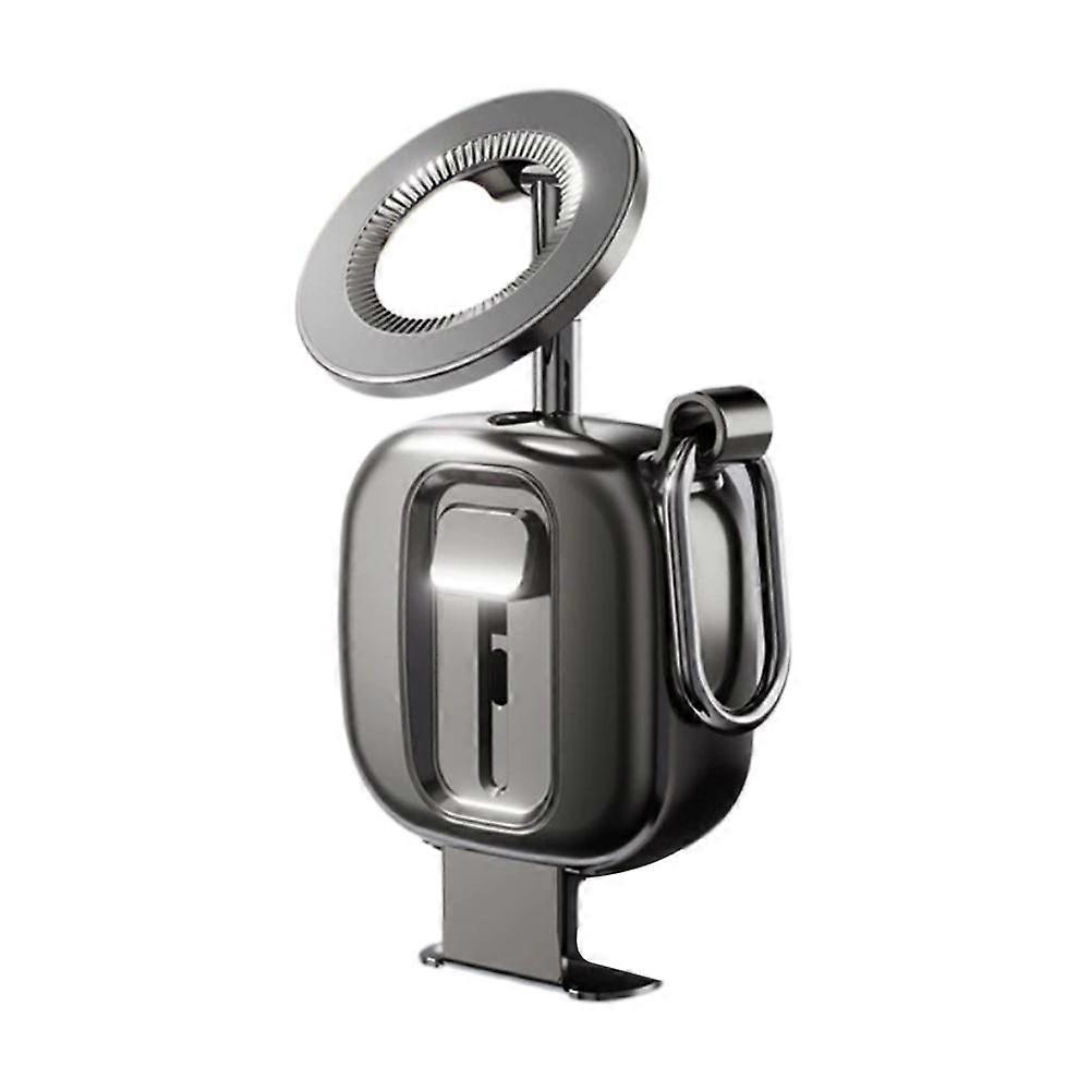 Magnetic Phone Stand 720° Adjustable Car Mount with Super Strong N52 Magnets for iPhone Android Shake Proof Foldable Carabiner Clip