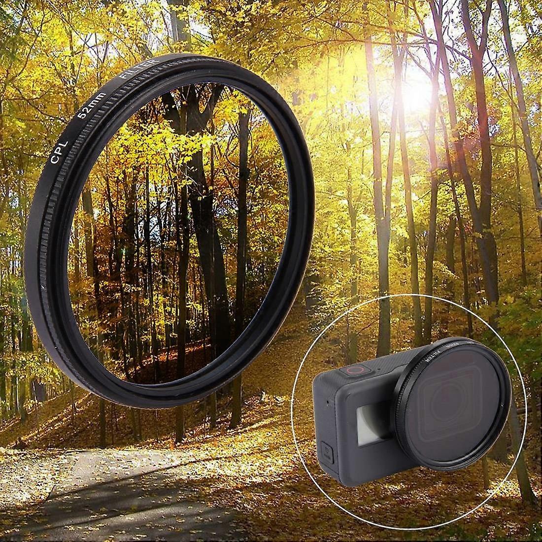 52mm 3 in 1 Round CPL Lens Filter for GoPro HERO7 /6 /5