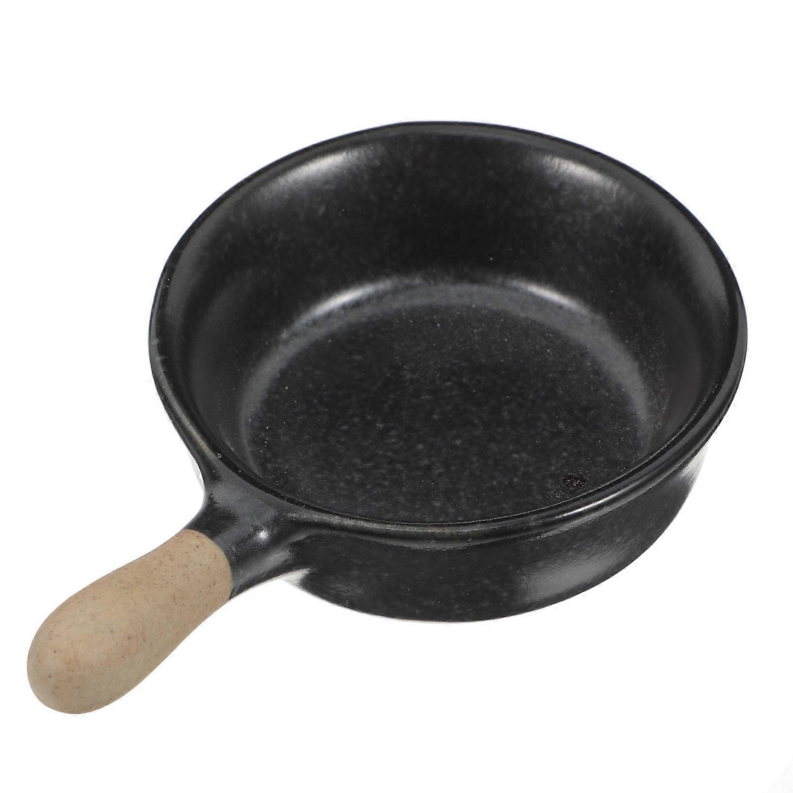 Compact Serving Condiments Bowl Black Ceramic 10.50X7.00X2.50CM For Parties 1Set