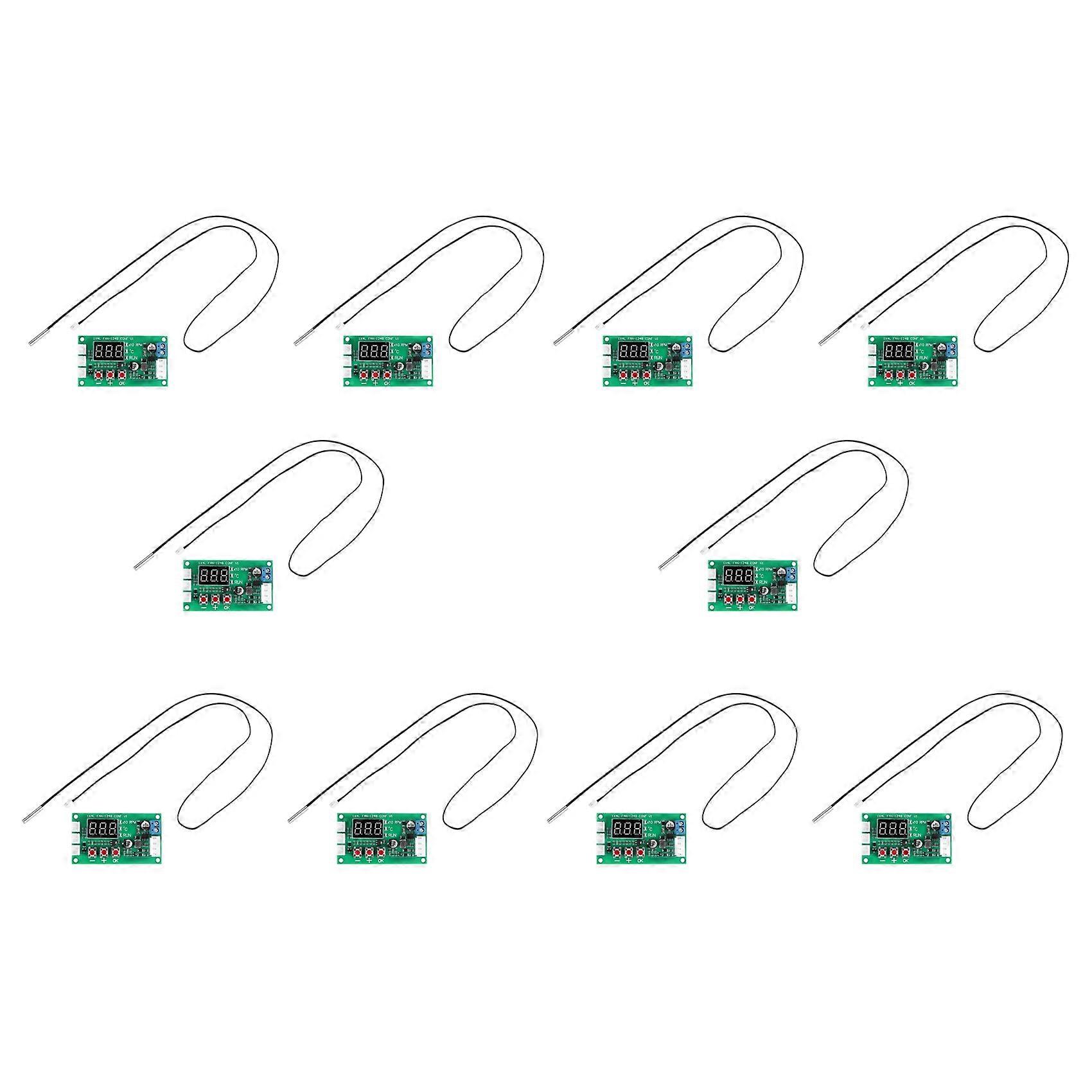 10X DC 12V 24V 48V 5A 2 3 4 Wire PWM Motor Fan Speed Controller Governor Temperature Control Support EC EBM Fan