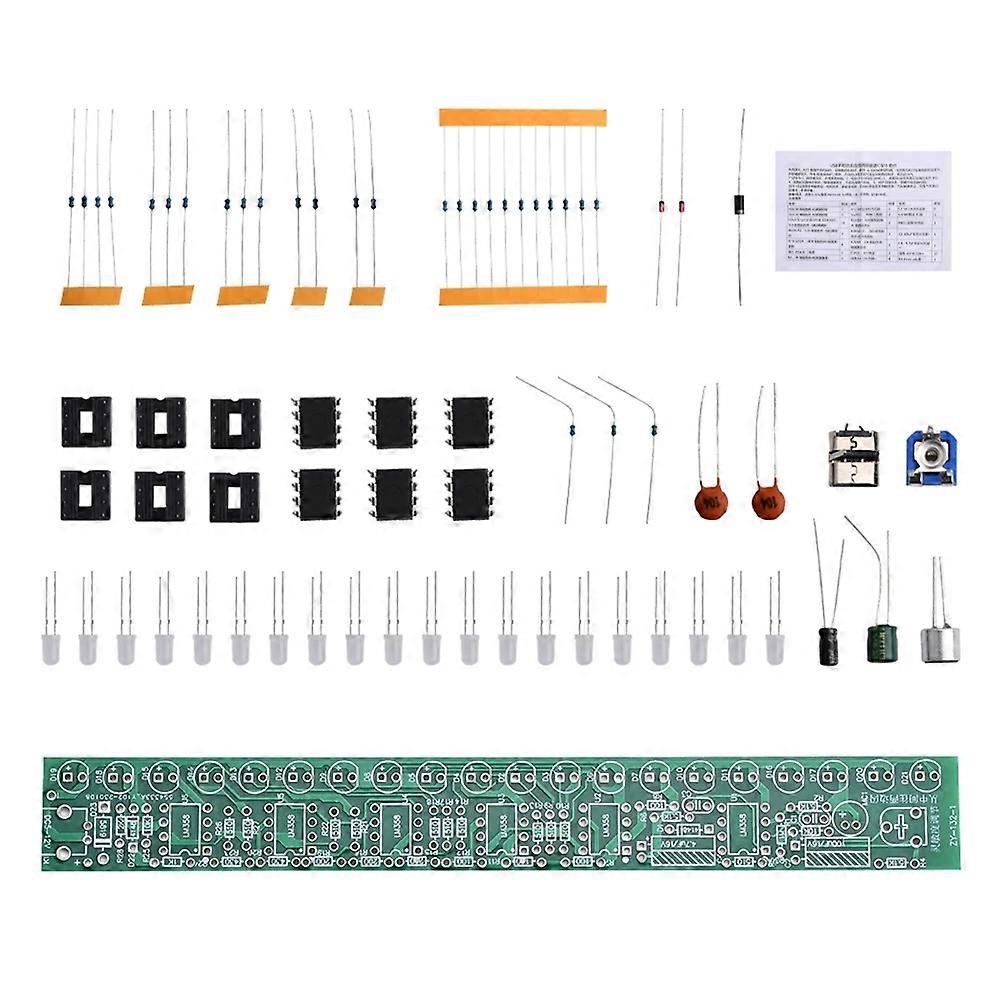 USB Voice Control Audio Spectrum Lamp DIY Kit DC 5-12V LED Volume Level Indicator Music Audio Circuit Board DIY Kit A