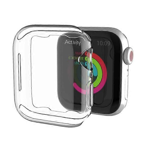 Full Coverage TPU Case compatible with Apple Watchwith Apple Watch 4/5/6/SE Screen Protector 44mm Transparent