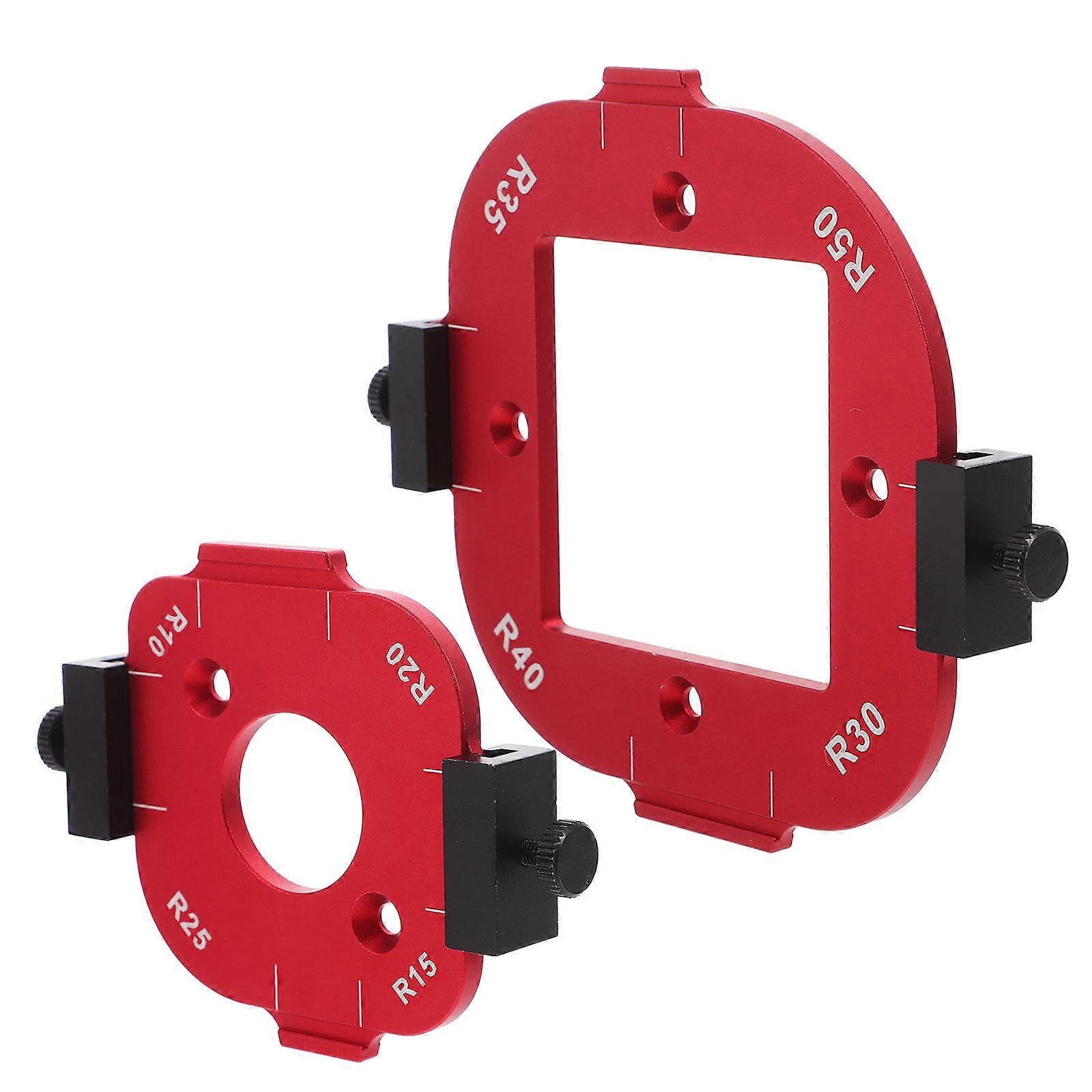 Router Corner Radius Template for Accurate Woodworking Cuts 2Pcs Red
