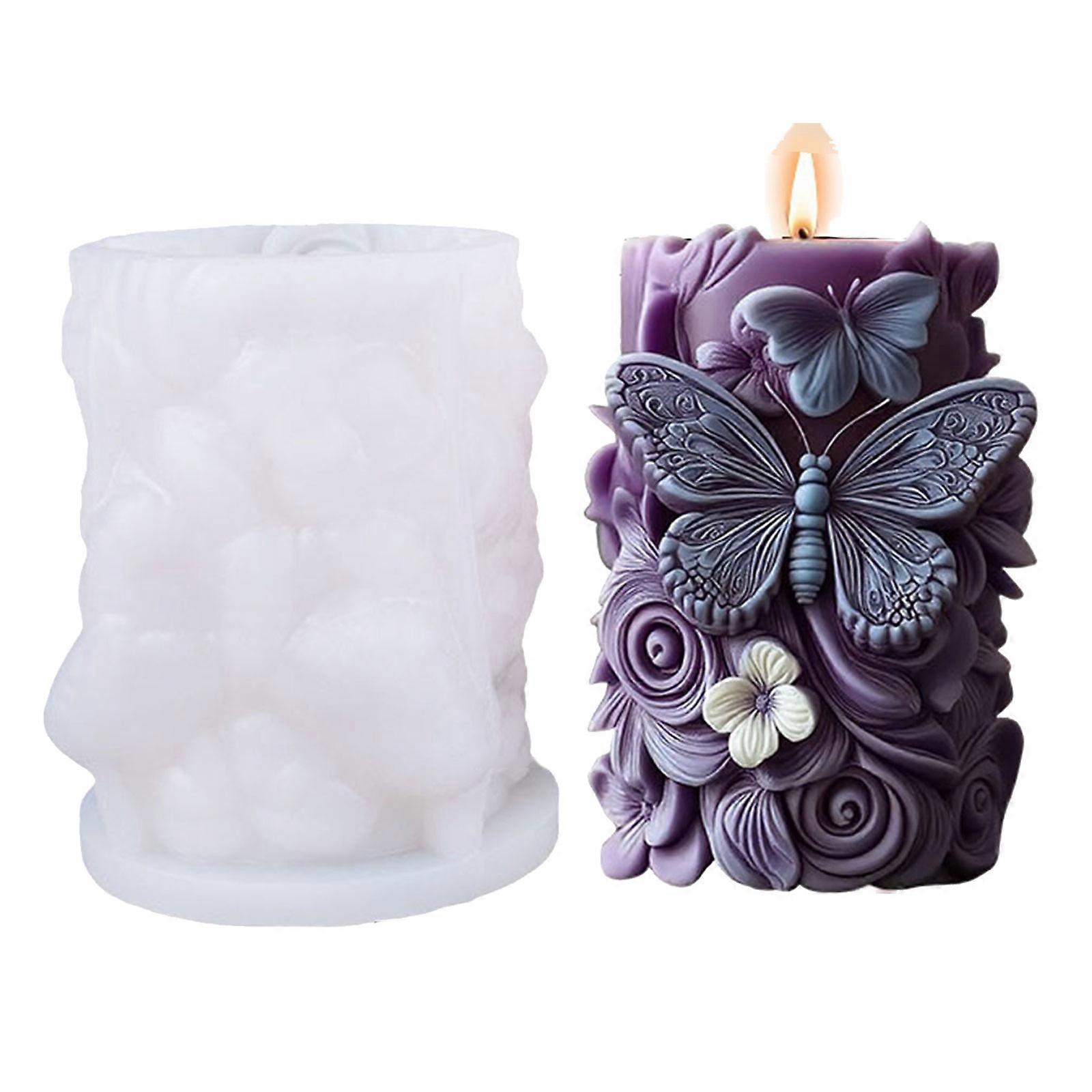 Easy to Use Butterfly Silicone Candle Mould for Experienced Craft Simple Operations Multicolor