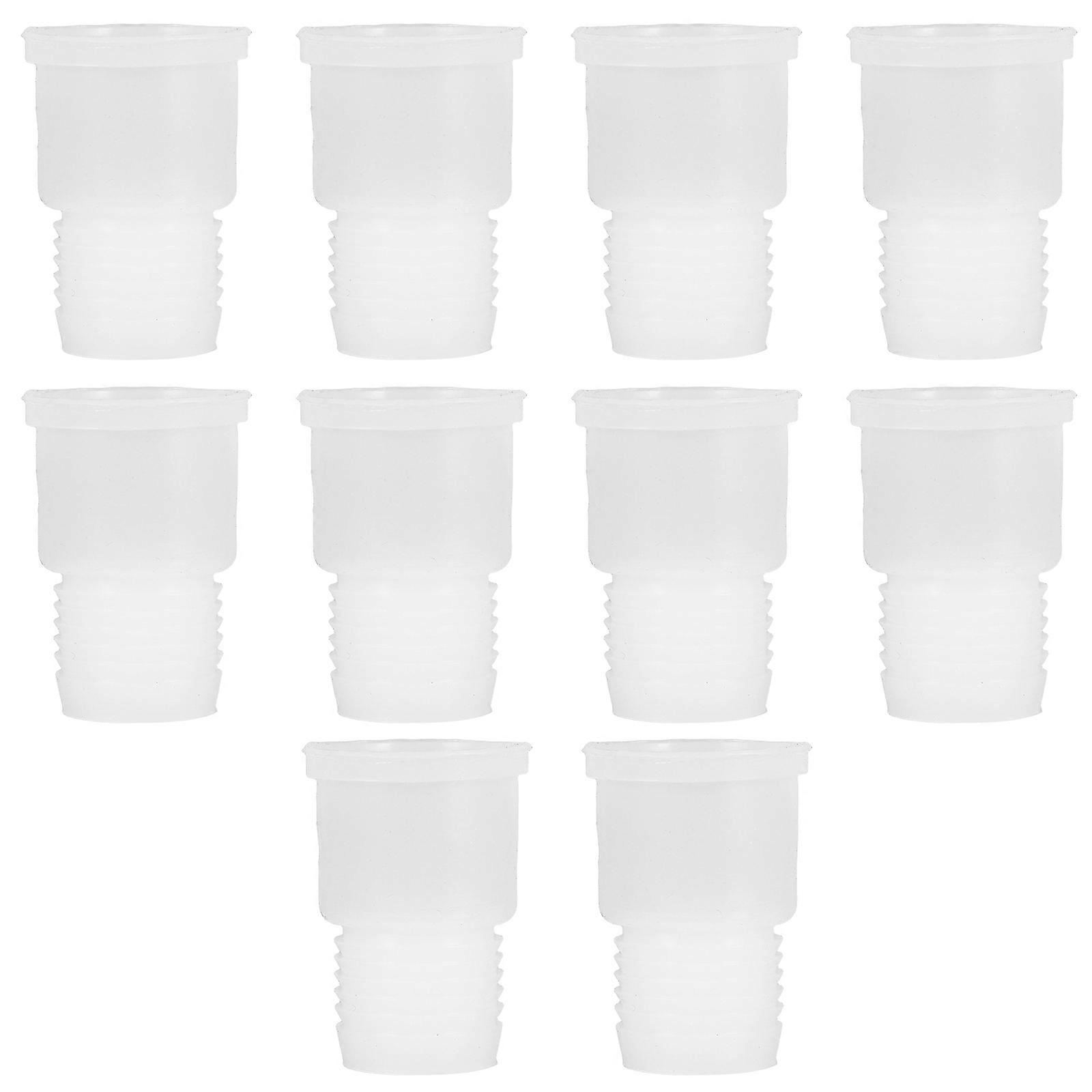 Coupler Cake Decorating Pipe Tip for Frosting 50Pcs White Silicone