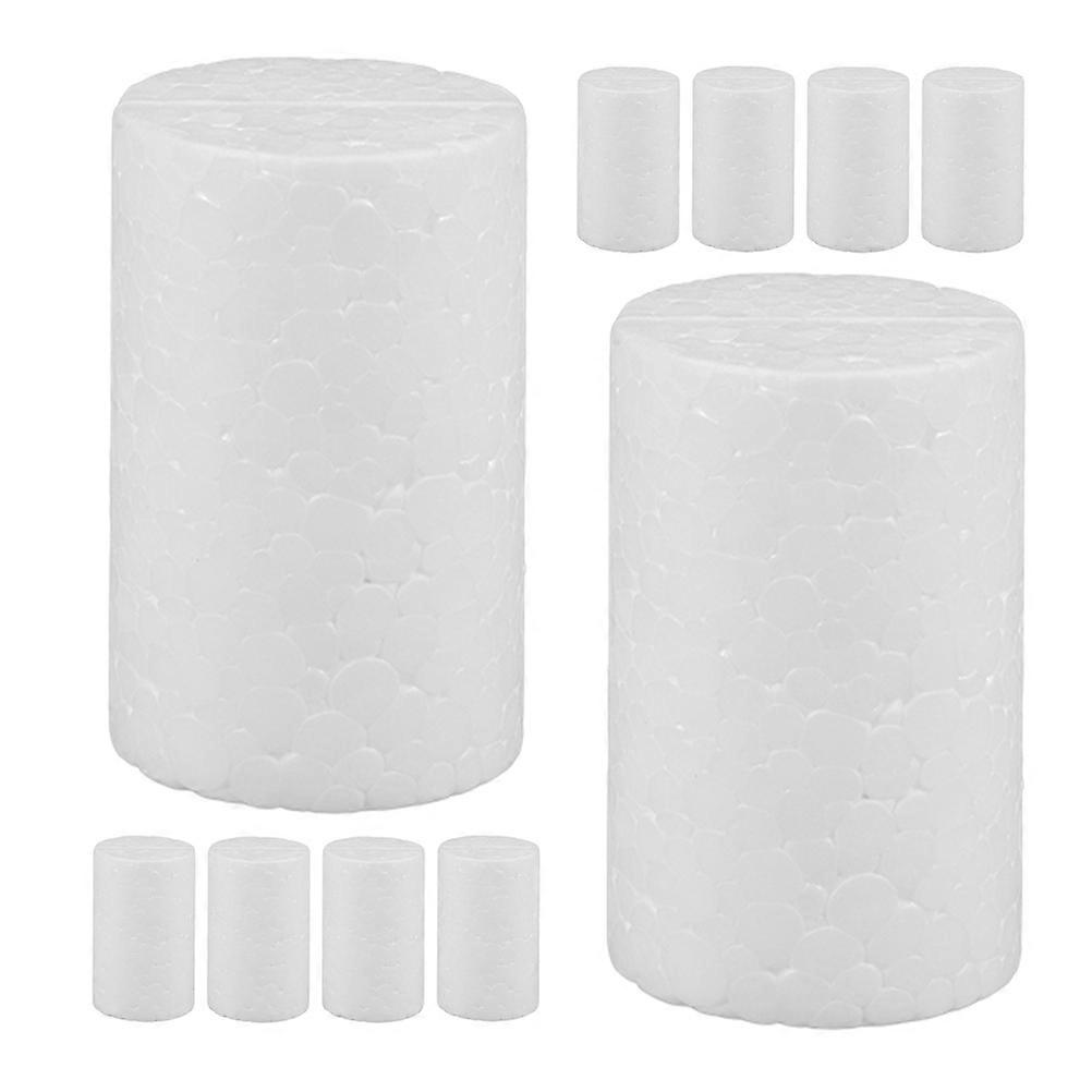 Polystyrene Cylinder Foam Rods for DIY Crafts 40Pcs White Cylindrical Shapes