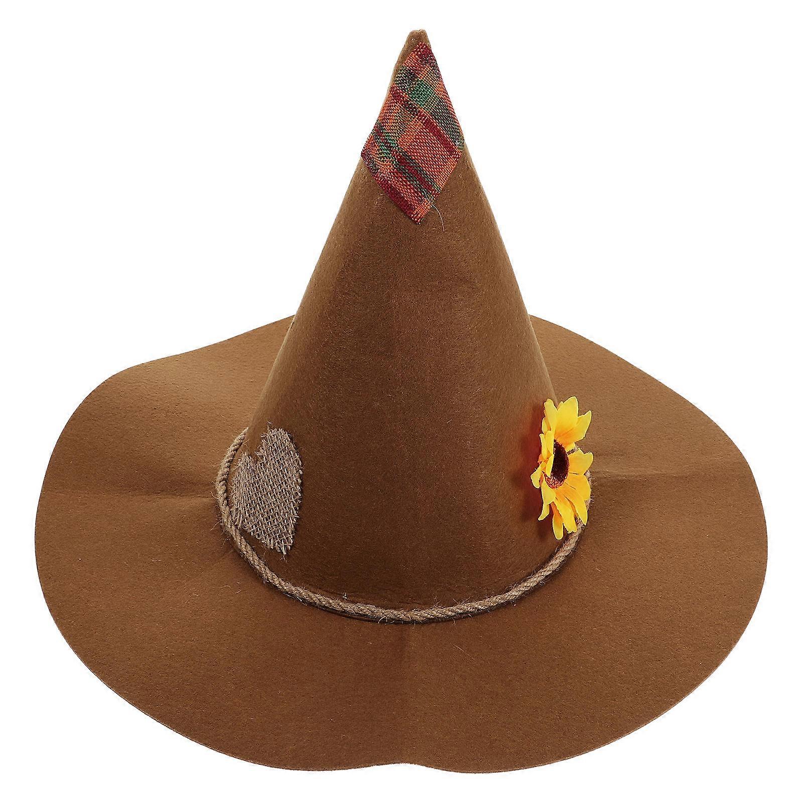 Witch Hat Ornament Decorative Halloween Hat for Scarecrow Accessory