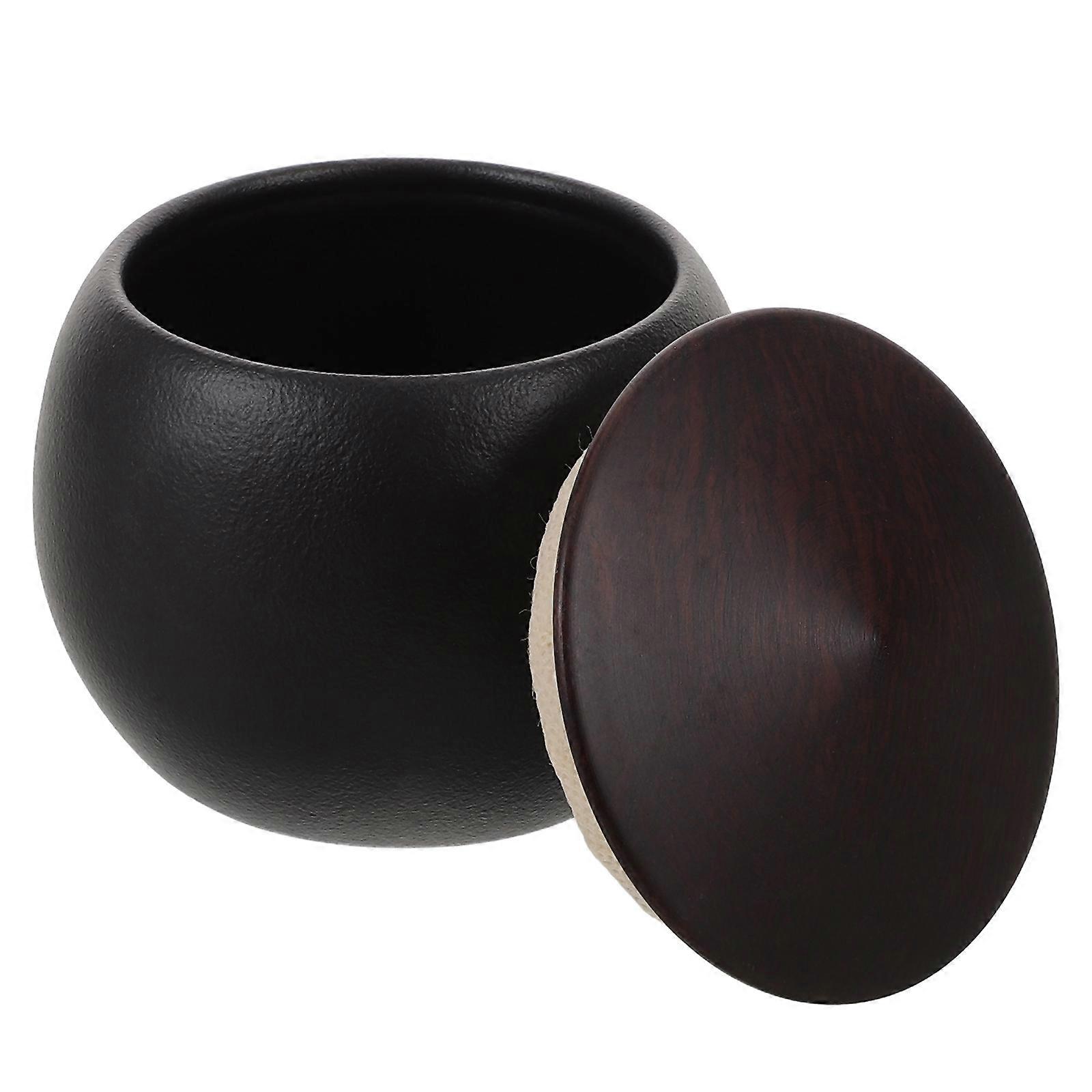 Ceramic Mini Tea Canister Jar for Storage Use with Airtight Lid