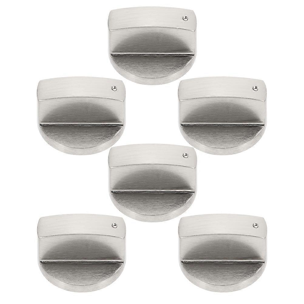 Gas Stove Control Knobs Zinc Alloy Replacement 6Pcs for Oven Use