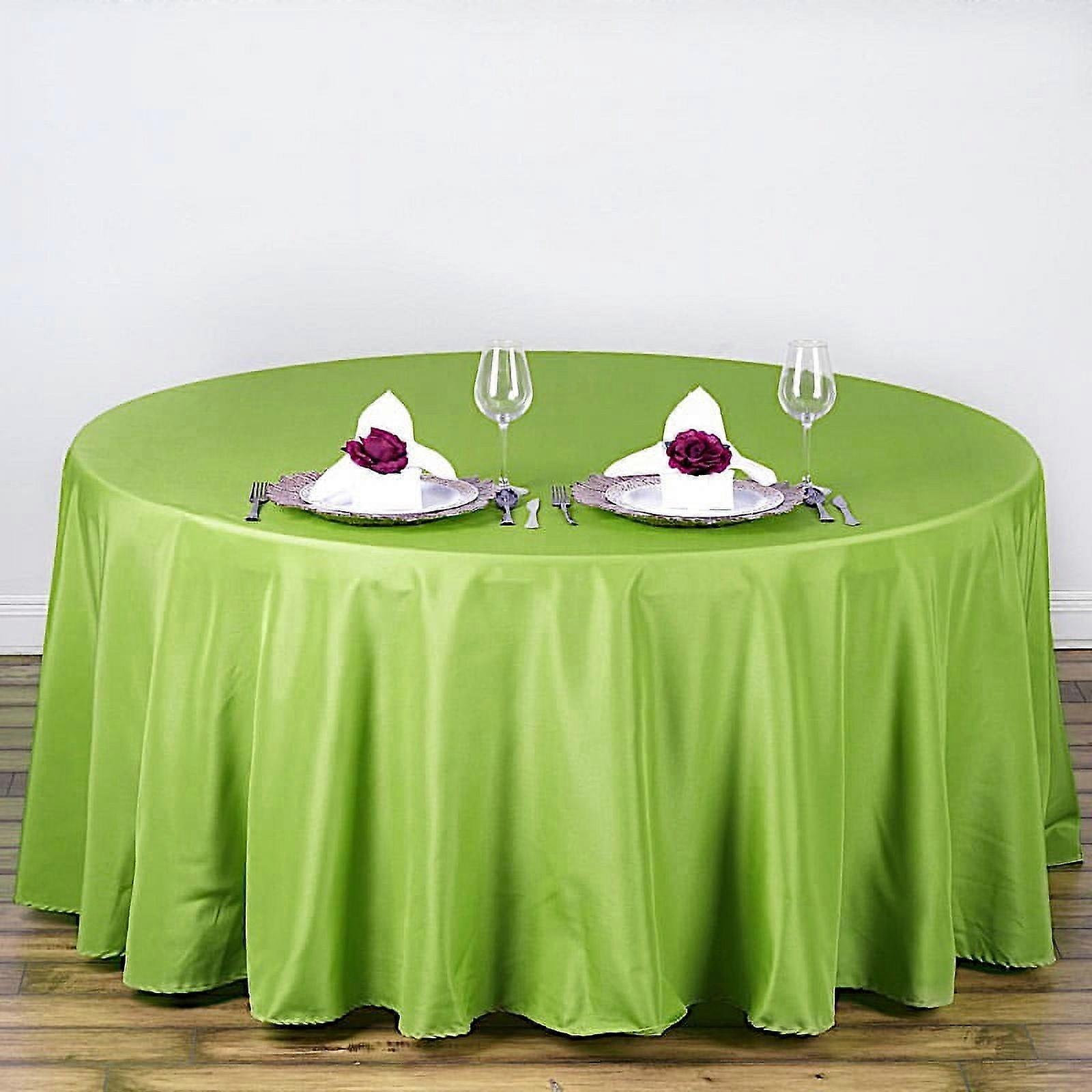 BalsaCircle 108" Round Polyester Tablecloth Wedding Table Linens compatible with Apple Green