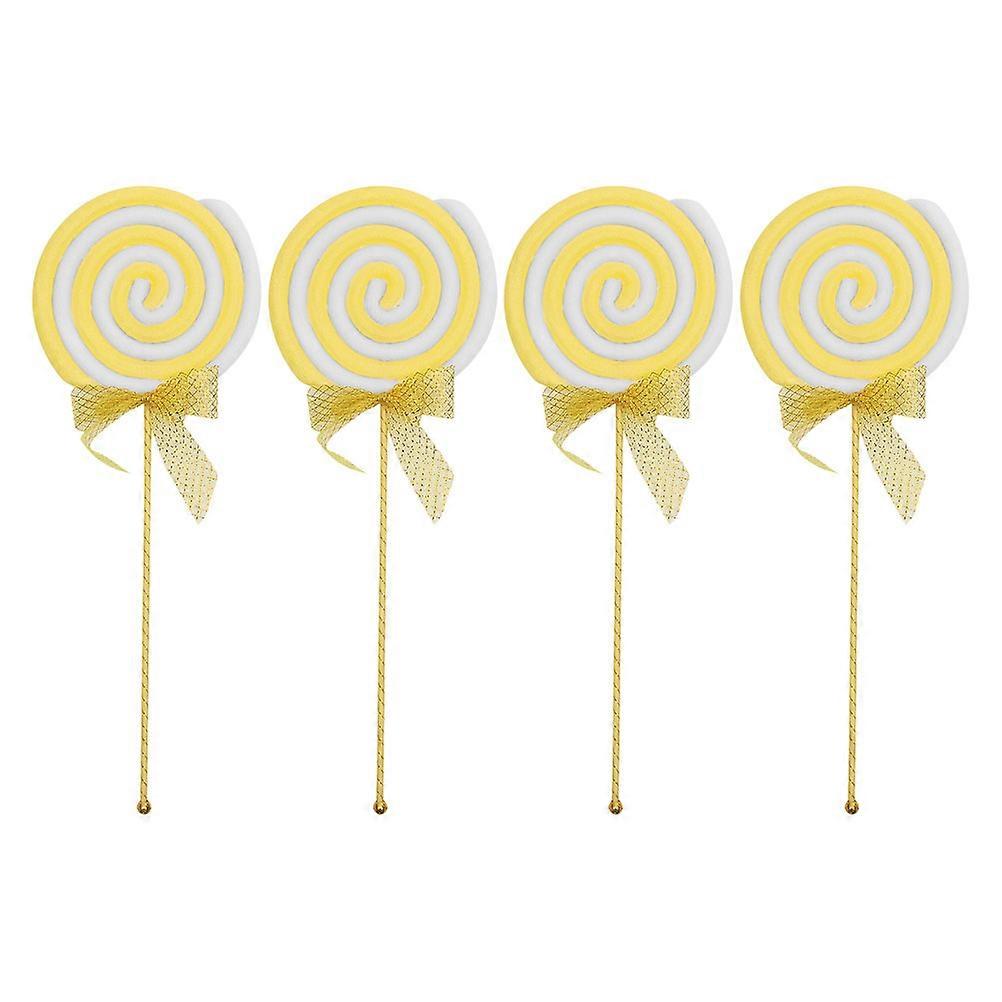 Foam and Plastic Lollipop Decorations Versatile for Party Props and Classroom Multi Color 4pcs Large