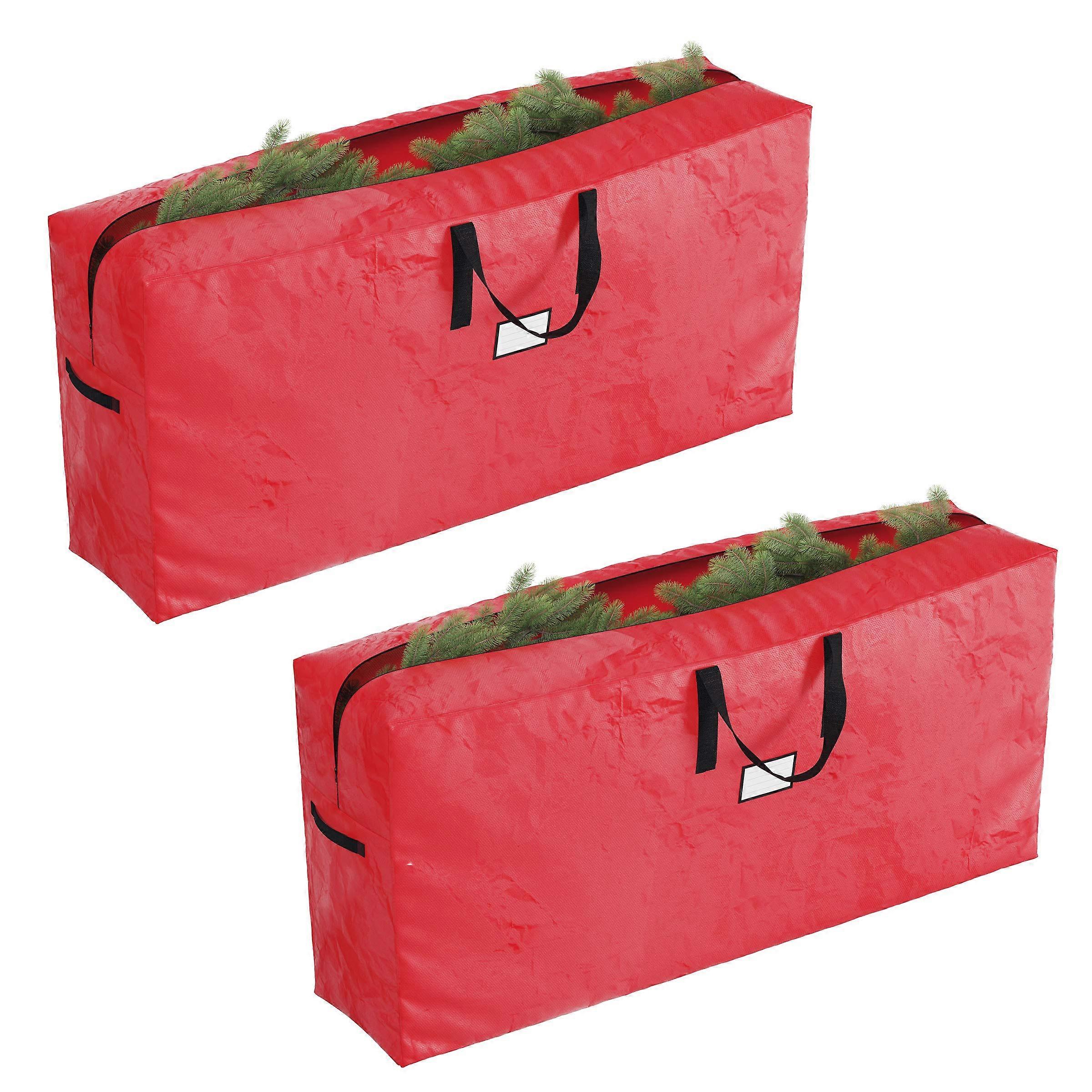 Set of 2 ExtraLarge Christmas Tree Storage Bags for 9ft Artificial Trees with MoistureResistant Protection and EasyCarry Handles