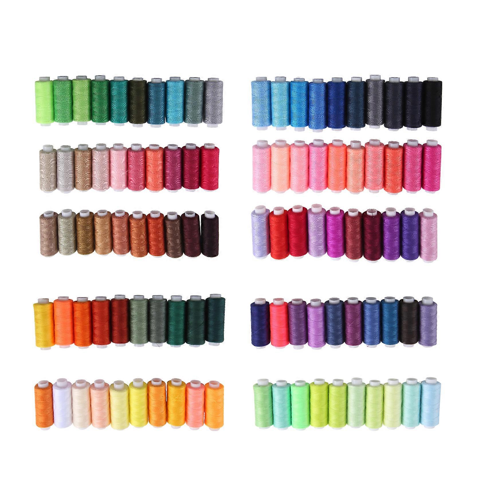 Sewing Thread Set 100 Colour 250Yd Each Spool Polyester Thread Kit for Hand or Machine Sewing
