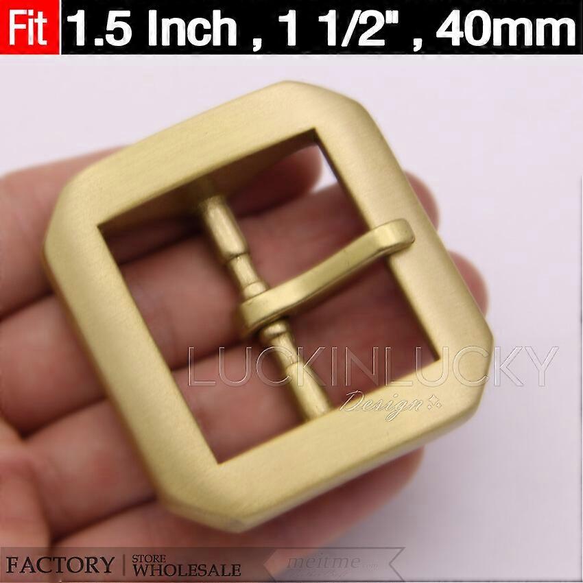 Solid Brass Octagonal Belt Buckles Classical Pin Belt Buckle 1 1/2" 40mm/1.5inch