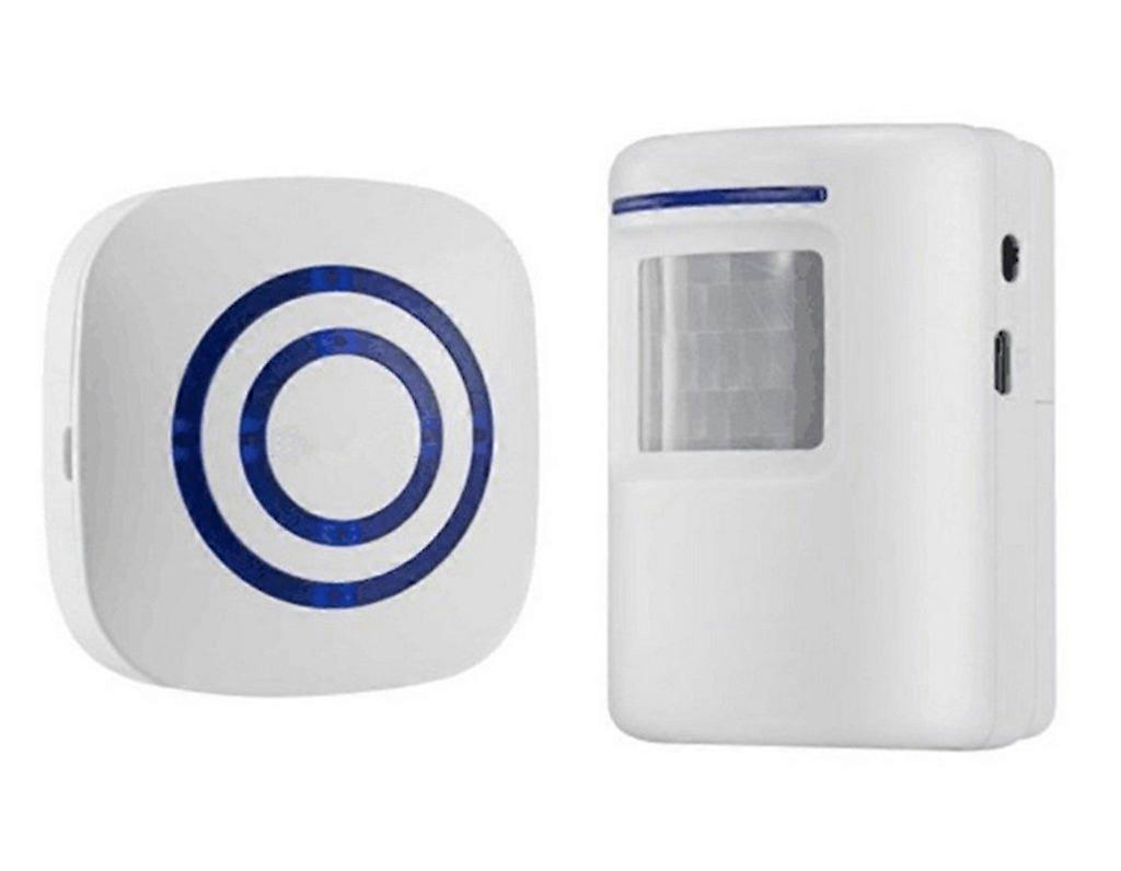 Wireless Motion Sensor Alarm with LED Alerts for Home or Business Driveway Monitoring