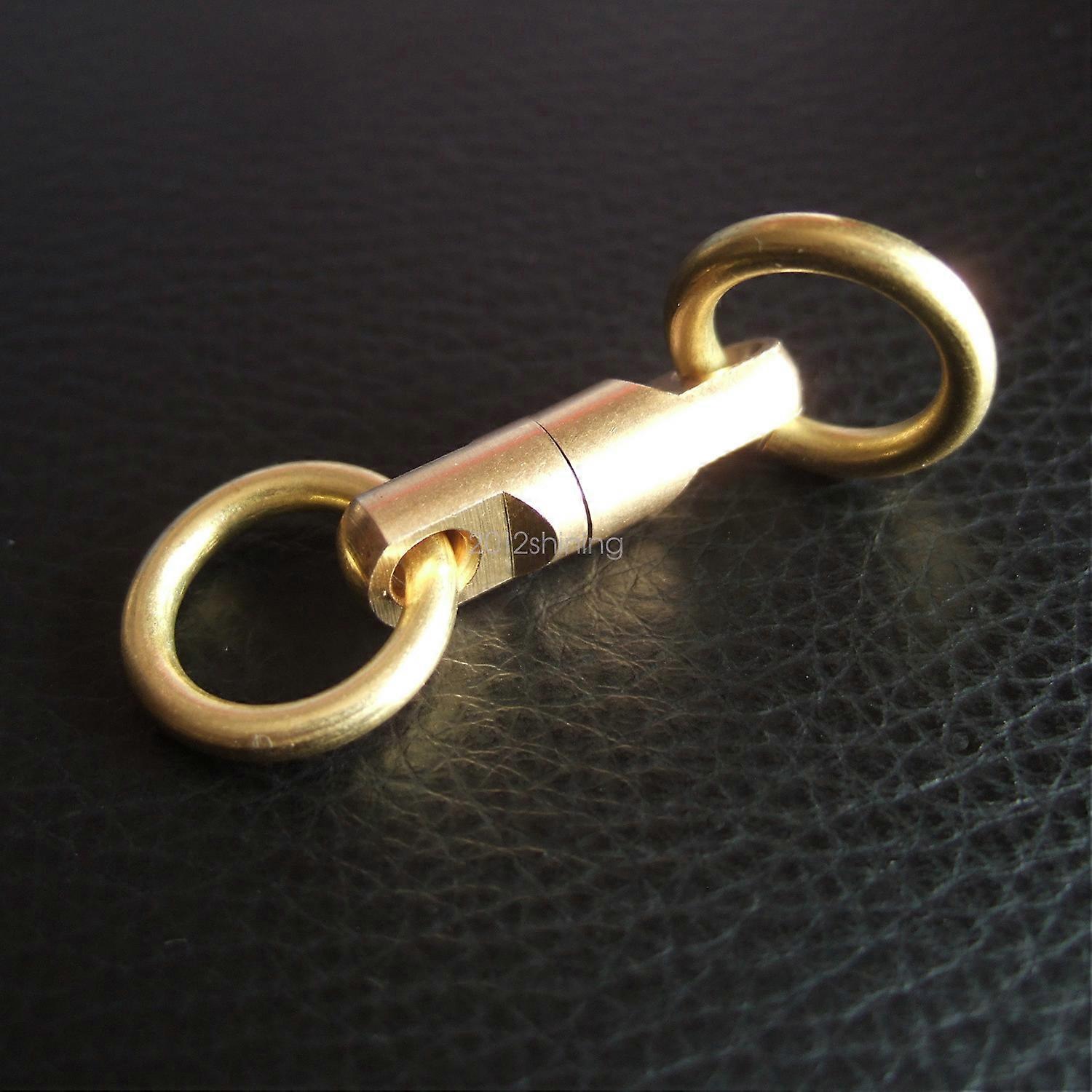 Solid Brass Double Swivel Eye Rotatable Connector Open Jump Ring Keychain Craft