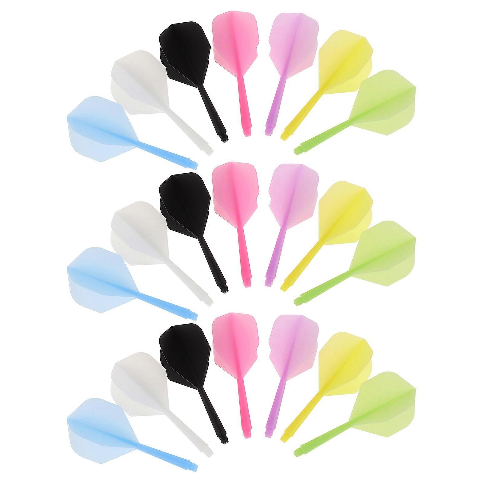 Integrated Plastic Flights Shaft Replacement Part Kit for Dart 84Pcs