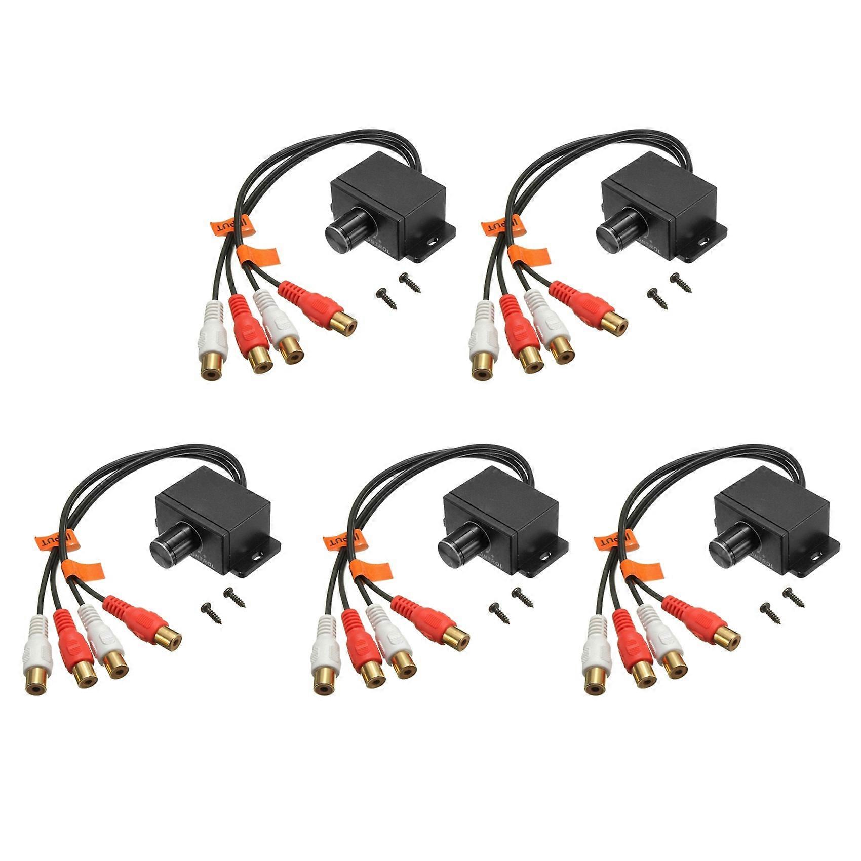 5X Universal Amplifier Bass RCA Gain Level Lautstärkeregler für Car Home Black