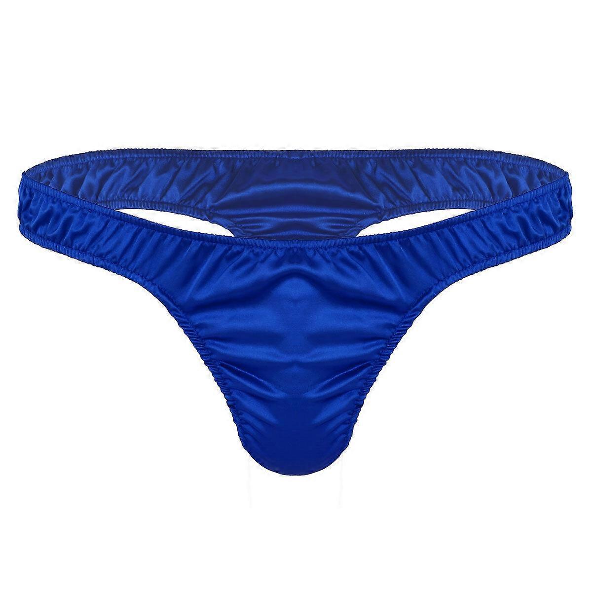 Men's Satin Jockstrap G-String T Back U Convex Briefs Thong Underwear Underpants
