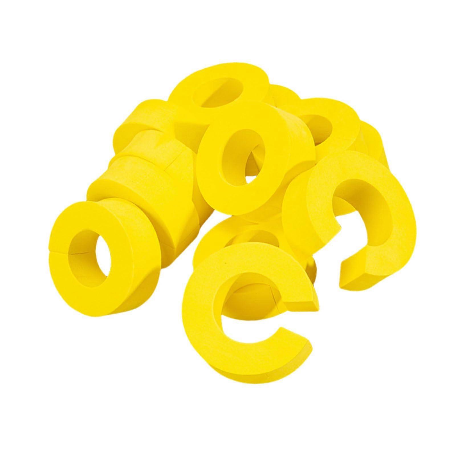 Heatless Hair Curlers Soft Foam C Shape Rollers Overnight Comfortable Styling for Women Yellow
