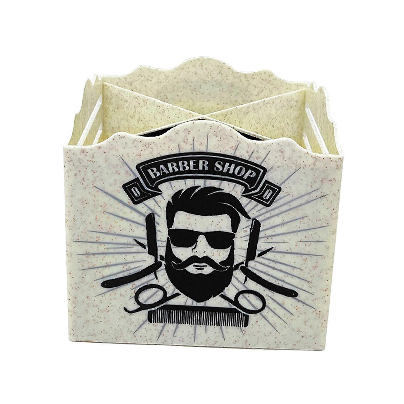 Barber Scissors Holder Box with MultiTool Storage, Hair Stylist Organizer for Salon, Beige