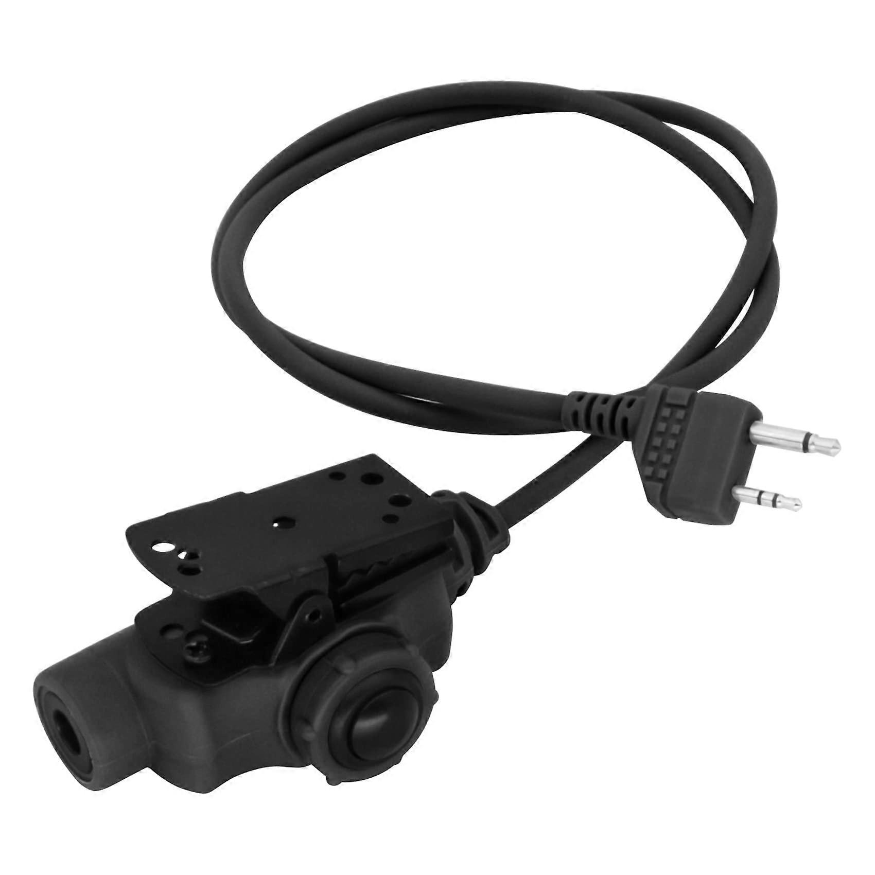 Tactical PTT Adapter U94 V2 with 7mm Jack for 2Pin Radios, Wide Headset Compatibility