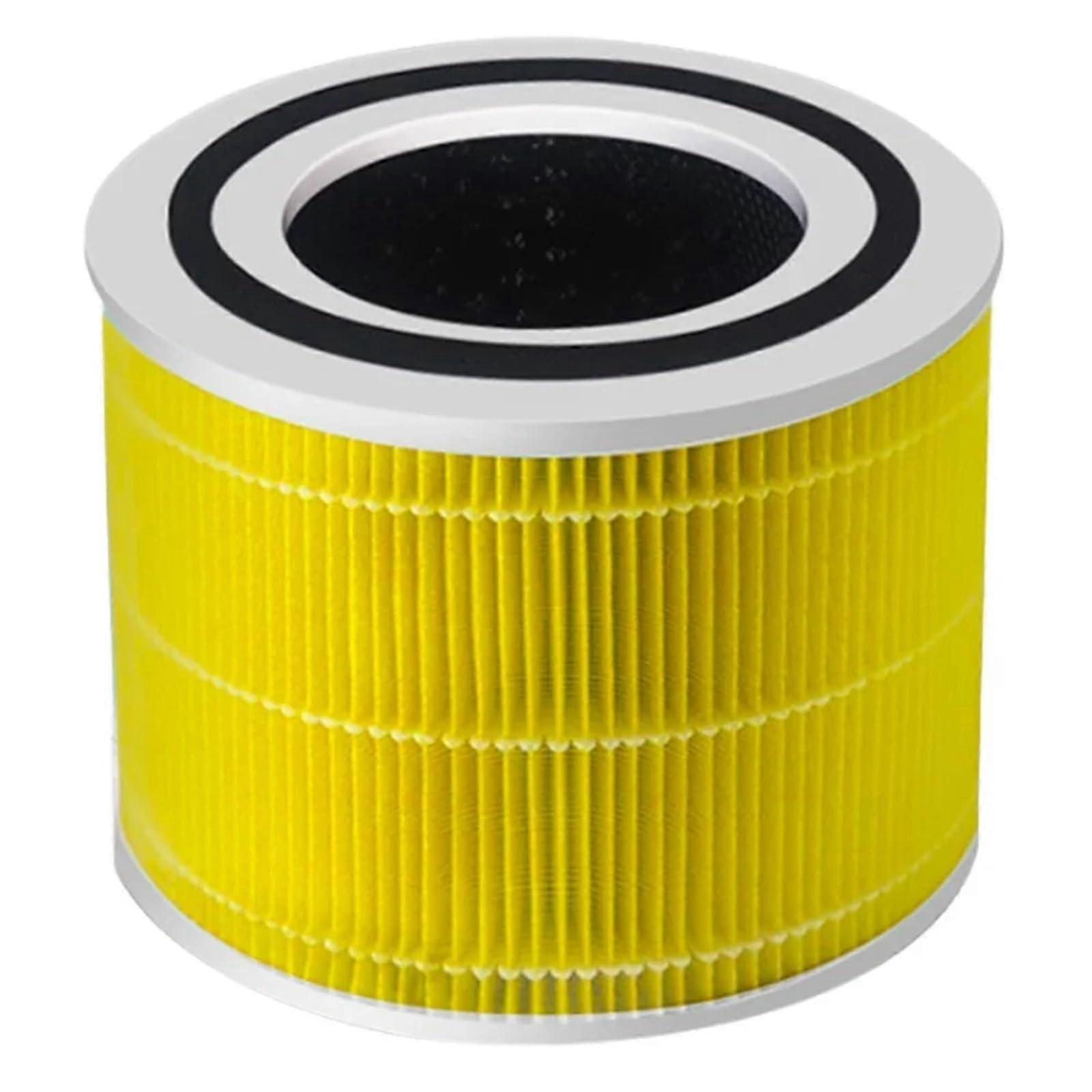 Air Purifier Filter Core 300 Replacement with Activated Carbon HEPA for Microparticle Capture Yellow