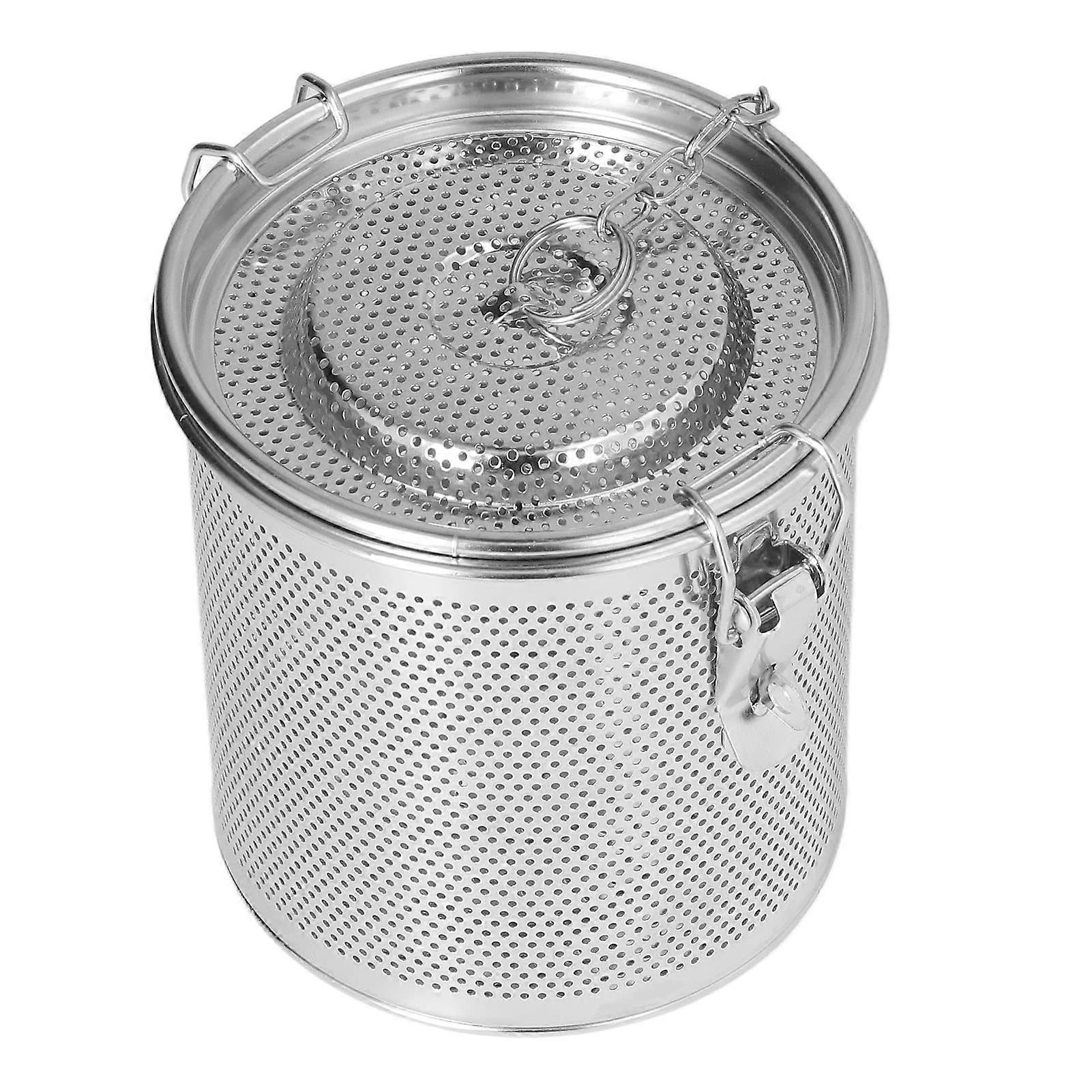 Stainless Steel Seasoning Infuser with Fine Mesh and Hanging Chain for Soup and Tea 1.3L