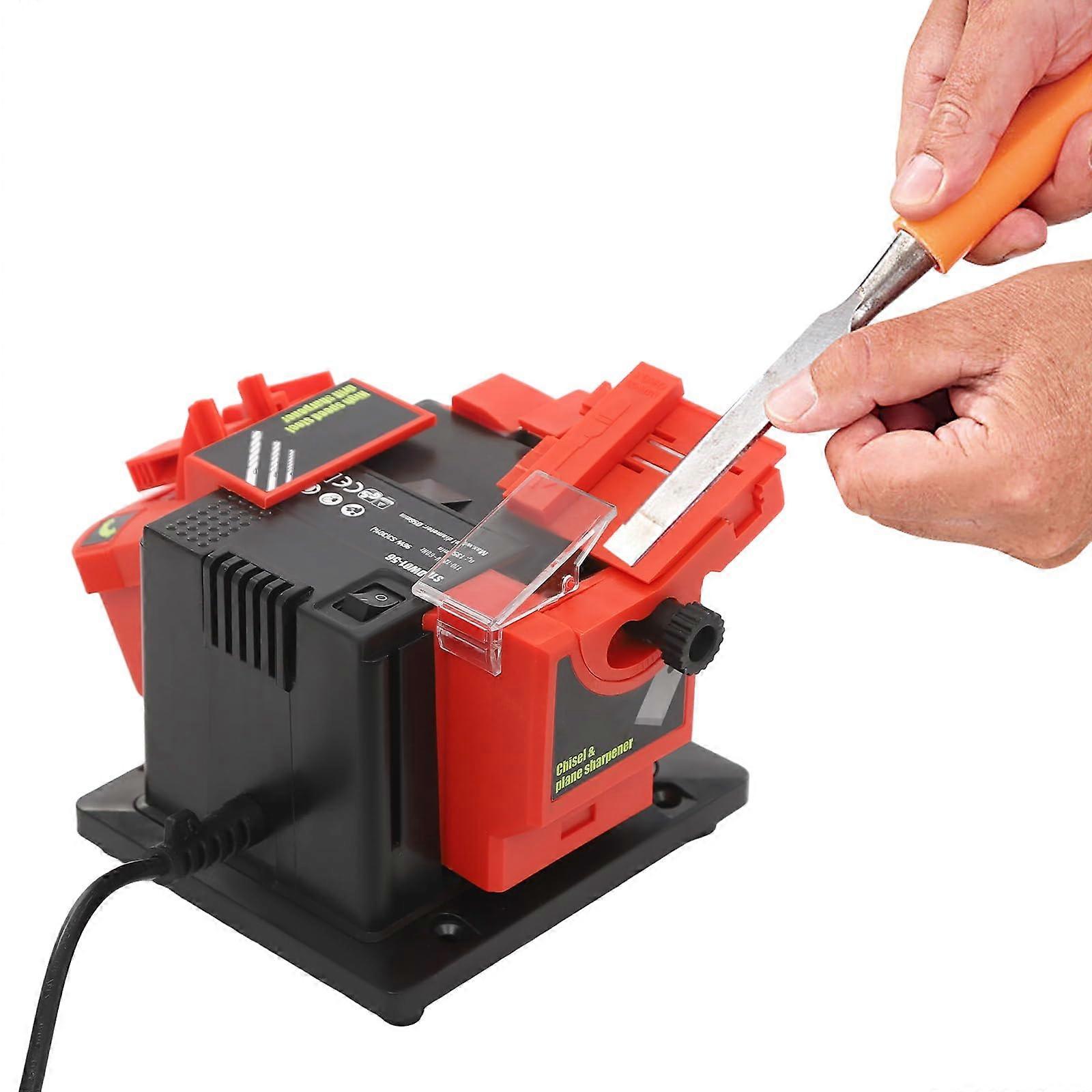 Electric Tool Sharpener with Adjustable Angle 1550° Multifunctional Station for Chisels and Drill Bits