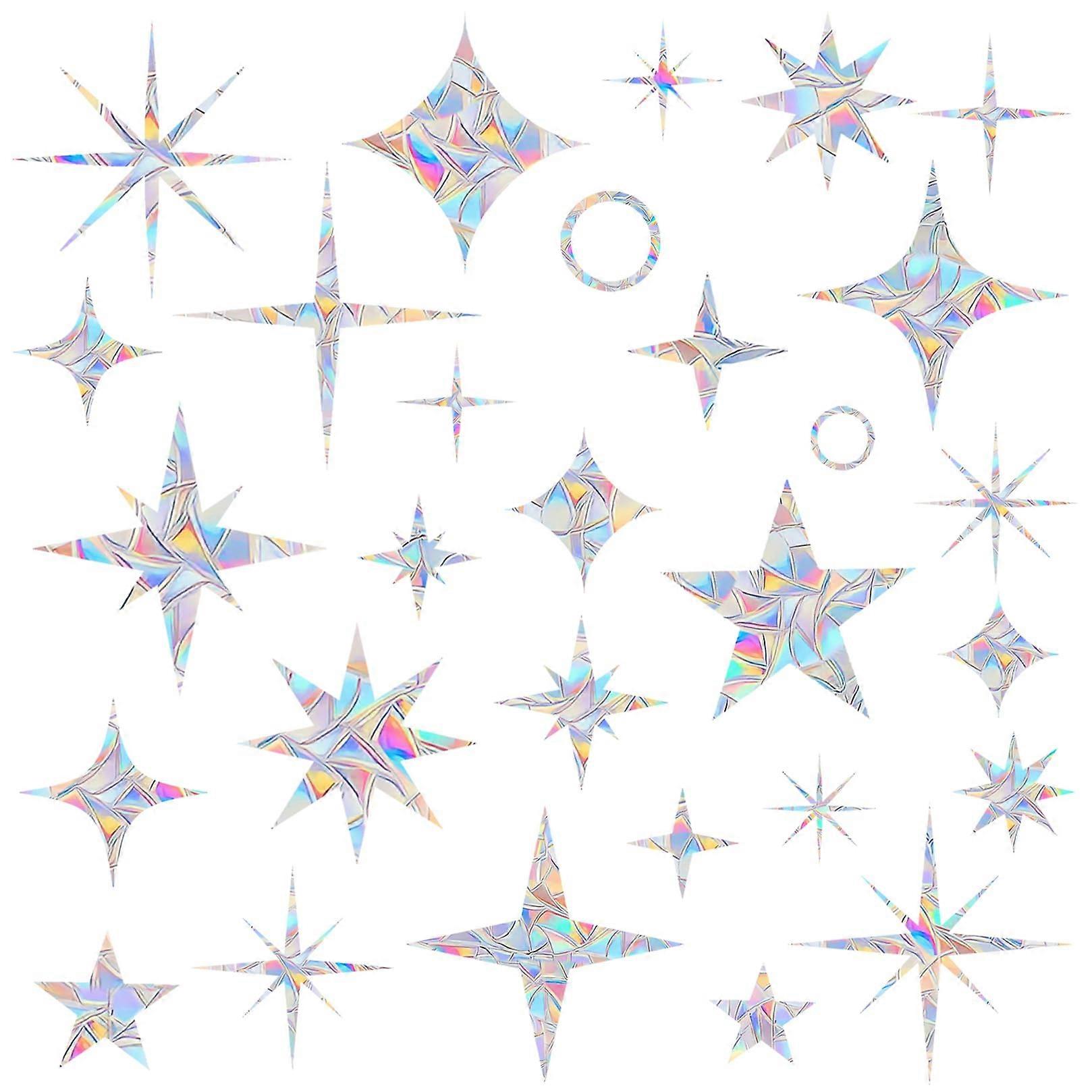 Rainbow Window Clings Creates Rainbow Prisms Prevents Bird Collisions Reusable Static Cling Set